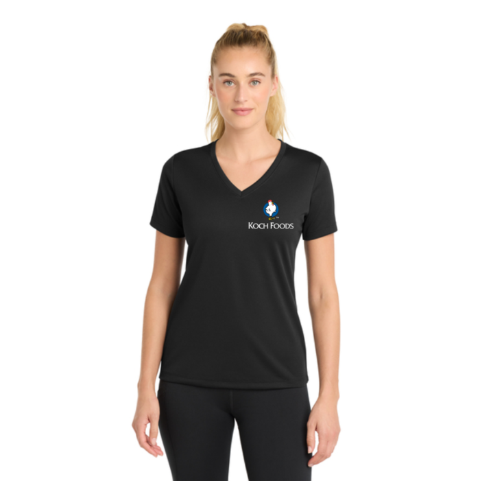 Sport-Tek® Women's PosiCharge® RacerMesh® V-Neck Tee - Image 2