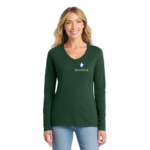 Port & Co™ Women's Long Sleeve Fan Favorite™ V-Neck Tee - Image 9
