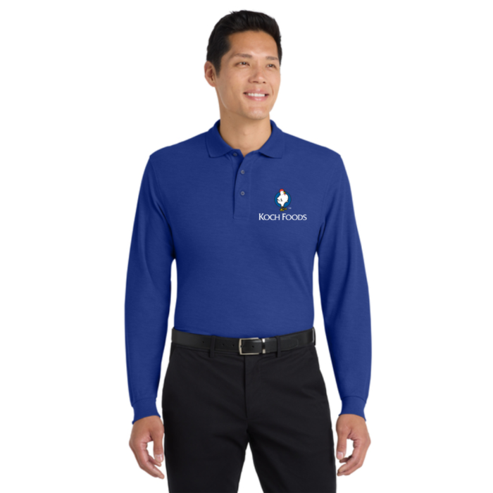 Port Authority® Silk Touch™ Long Sleeve Polo - Image 3