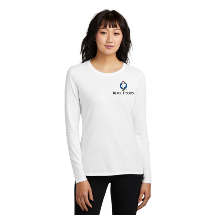 District® Women’s Perfect Blend® CVC Long Sleeve Tee - Image 2