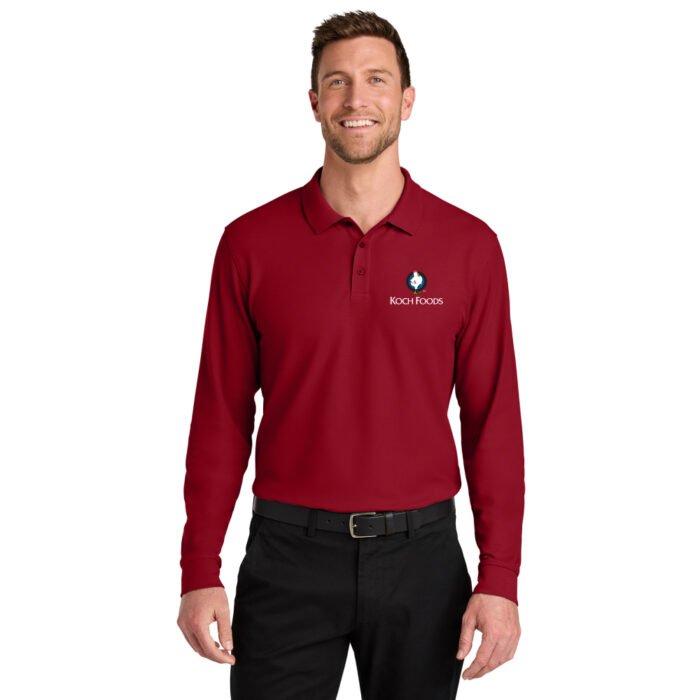 Port Authority® Wearever Signature Pique Long Sleeve Polo - Image 8